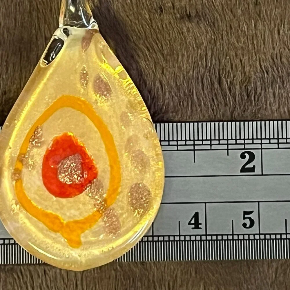 Lampwork & Dichroic Glass Pendant - Picture 5 of 8